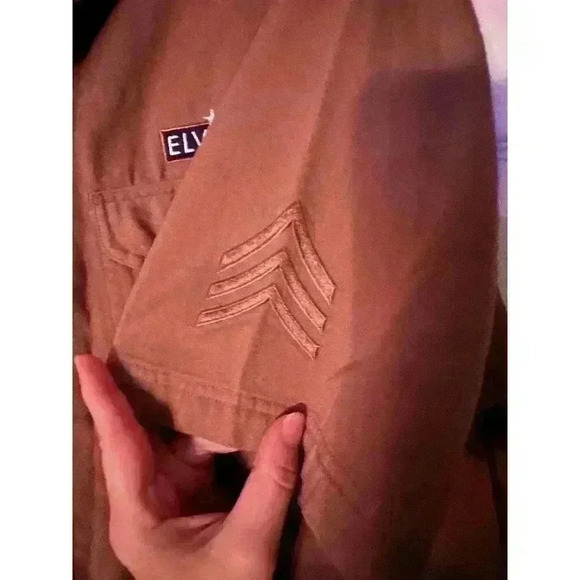 Rare VTG Elvis USA Elvis Presley Exclusively Graceland Shirt Button Military Med - Picture 7 of 7